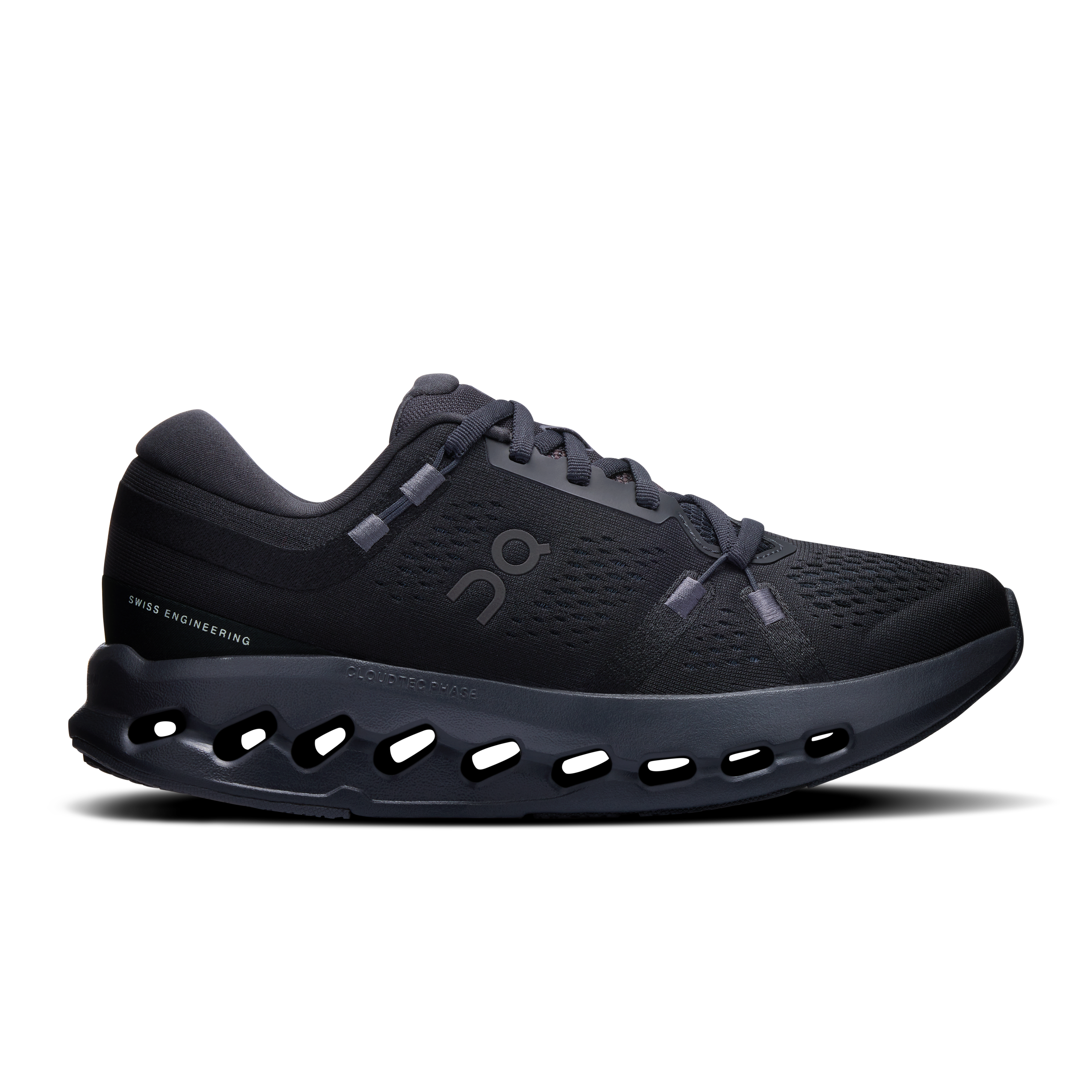 On Cloudsurfer 2 black running shoe for daily training