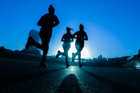 Runner on an outdoor road