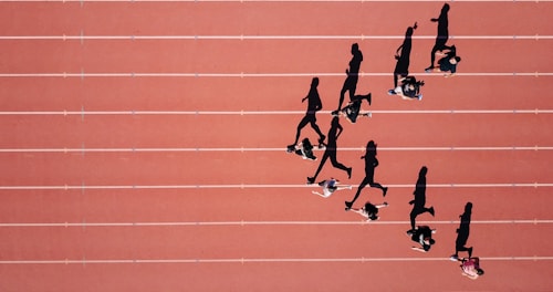 Runner on a track